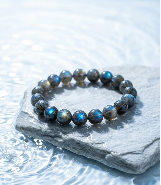The Mystic Tides: Sri Lankan Labradorite Bracelet