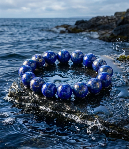 The Celestial Deep: Afghan Lapis Lazuli Bracelet