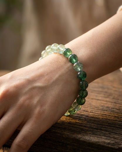 The Vitality Pulse | Brazilian Green Strawberry Quartz