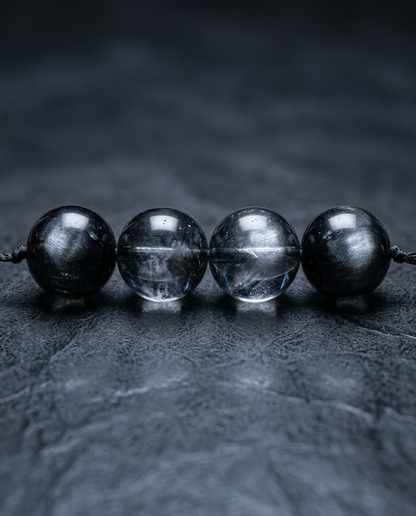 The Lunar Shield | Mexican Silver Sheen Obsidian